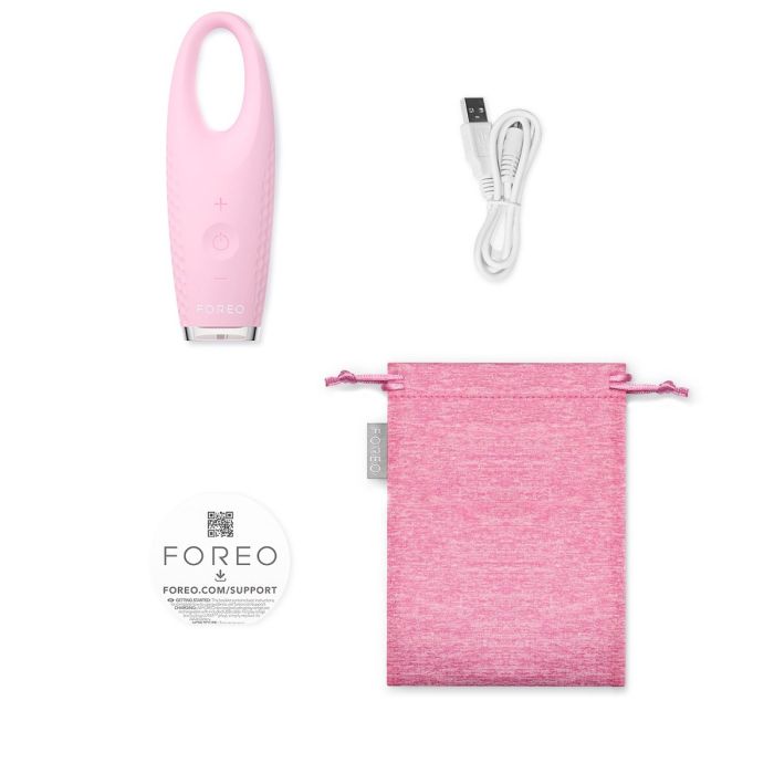 Foreo Iris 2 Pearl Pink uređaj, kabel, uputstvo i torbica za uređaj