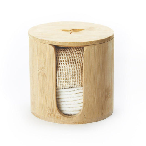 StylPro Bamboo Posuda s 8 Višekratnih Bambusovih Jastučića za Uklanjanje Šminke