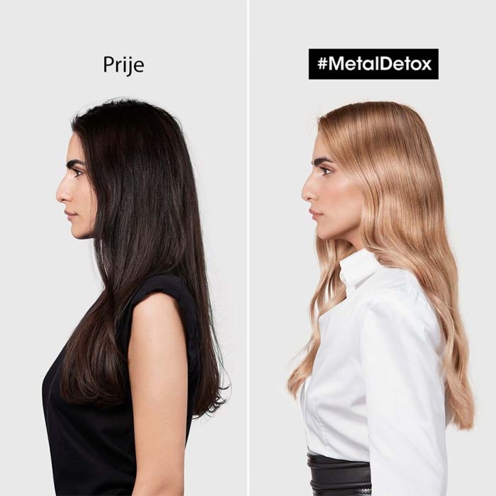 L’Oreal Professionnel Serie Expert Metal Detox Maska 250ml prije i poslije
