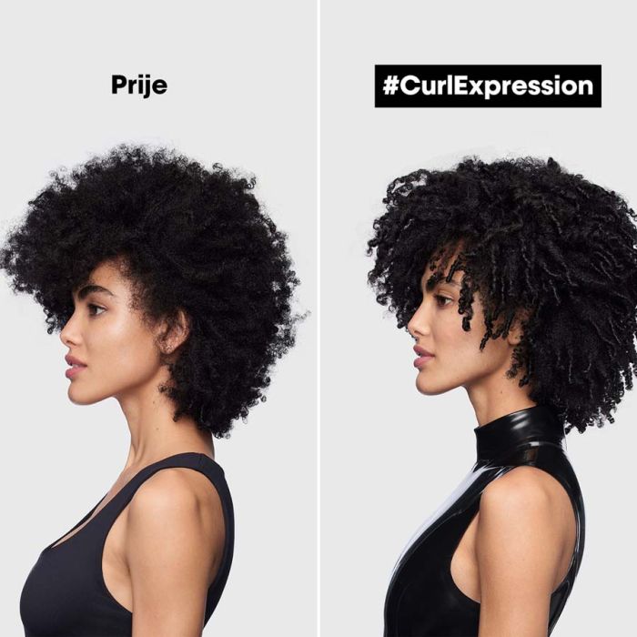 L'Oreal Professionnel Serie Expert Curl Expression Anti-Buildup Šampon 300ml prije i poslije
